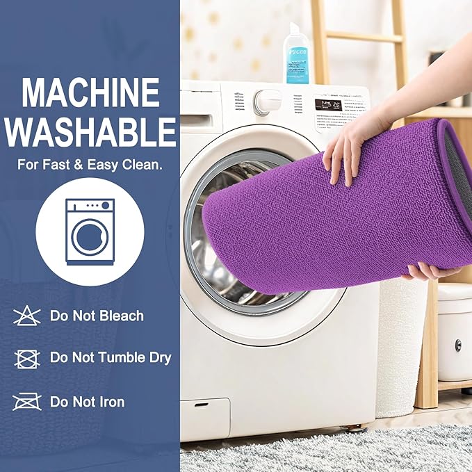 OLANLY Thick Memory Foam Bath Mat Rug 30x20, Extra Soft Absorbent Bathroom Rug, Quick Dry Bath Mats, Non-Slip, Machine Washable Carpet for Bathroom, Tub and Shower, Home Decor Accessories, Purple