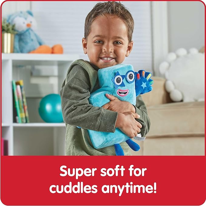 hand2mind Sing-Along Numberblock Five Plush – Officially Licensed Character Plushies, 12 Songs & Sounds from The TV Show, Light Up Soft Stuffies, for Kids Ages 2, 3, 4, 5, 6, 7