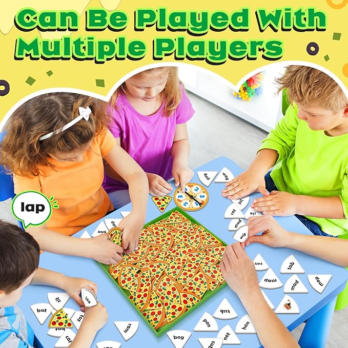 CVC Word Games Phonics Games for Kids, Learn to Read CVC Flash Cards Sight Word Reading Activities, Speech Therapy Toys Toddler Kindergarten Preschool Learning Educational Toys