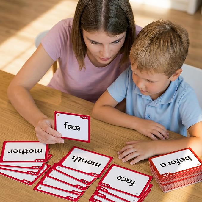 Torlam Sight Words Flash Cards for Kids 1st Grade,Learn to Read Digraphs CVC Blends Long Vowel Sounds Spelling Reading Phonics Games for 6-7 Years, Site Words Classroom Homeschool