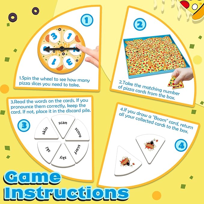 Blends & Digraphs Phonics Games for Kids, Learn to Read Phonics Flash Cards, Sight Words Word Games Spelling Reading Games, Speech Therapy Toys Kindergarten Preschool Learning Activities