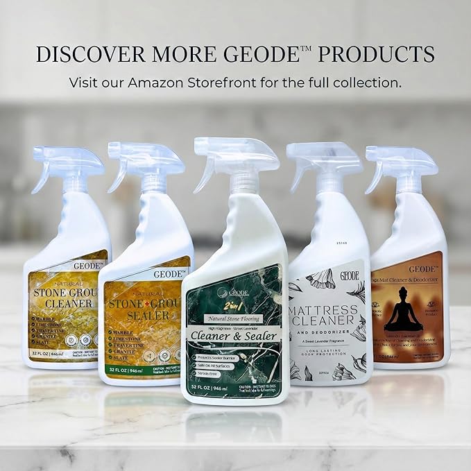 Geode Mattress Cleaner & Deodorizer – Natural Enzyme Formula for Stain & Odor Removal, Sweet Lavender Aroma, Eco-Friendly & Non-Toxic, Safe for All Fabrics (32fl oz)