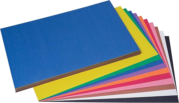 Prang (Formerly SunWorks) Construction Paper, 10 Assorted Colors, 12" x 18", 100 Sheets