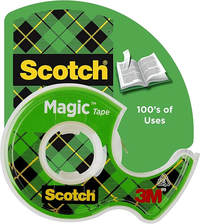 Post-it and Scotch Brand Essentials Pack, Back to School and Office Supplies, Includes Super Sticky Notes, Flags, Magic & Super Hold Tape & Multi-Purpose Scissors (Pack of 4)