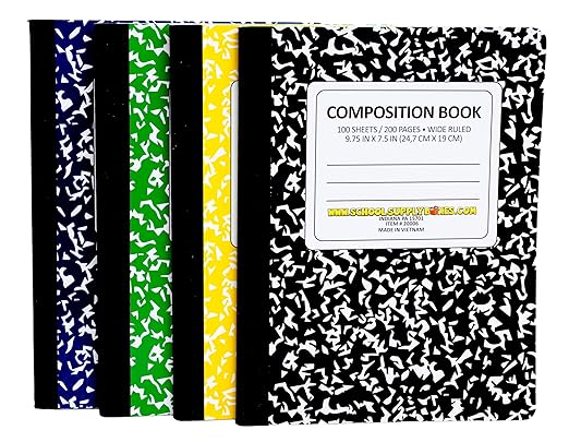 School Supply Boxes | Elementary Writing Case (2 Boxes) | Back to School Essentials Kit for Students & Teachers | Includes Wide-Ruled Filler Paper, Wide-Ruled Notebooks, 12 ct. Pens, & More