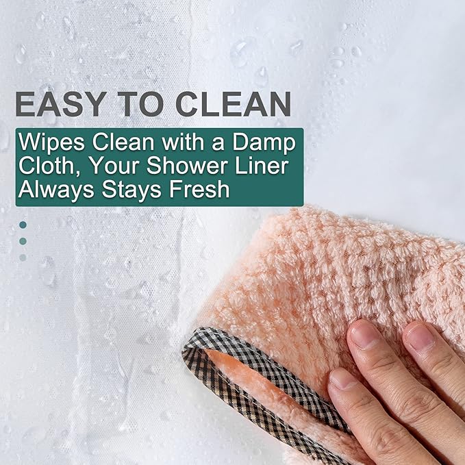 AmazerBath 78 Inch Shower Curtain Liner Clear Plastic, Long Shower Curtain Heavy Duty 8G, Premium PEVA Weighted Shower Curtains for Bathroom with 3 Big Stones and Grommets, 72x78 Inches