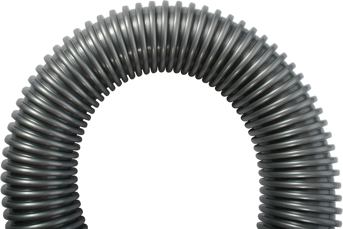 Cen-Tec Systems 20 Ft. Premium Shop Vacuum Extension Hose with 2 tank adapters and 1.25" curved end, Silver