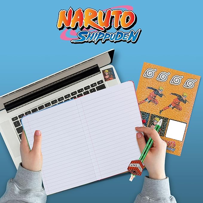 Culture Fly Kids Stationary Set for Girls and Boys - Dragon Ball Z Journal Kit with Notebook, Acrylic Pen Topper, Sticker Sheet - Cute Stationery Kit for School, Writing, Drawing, Gifts