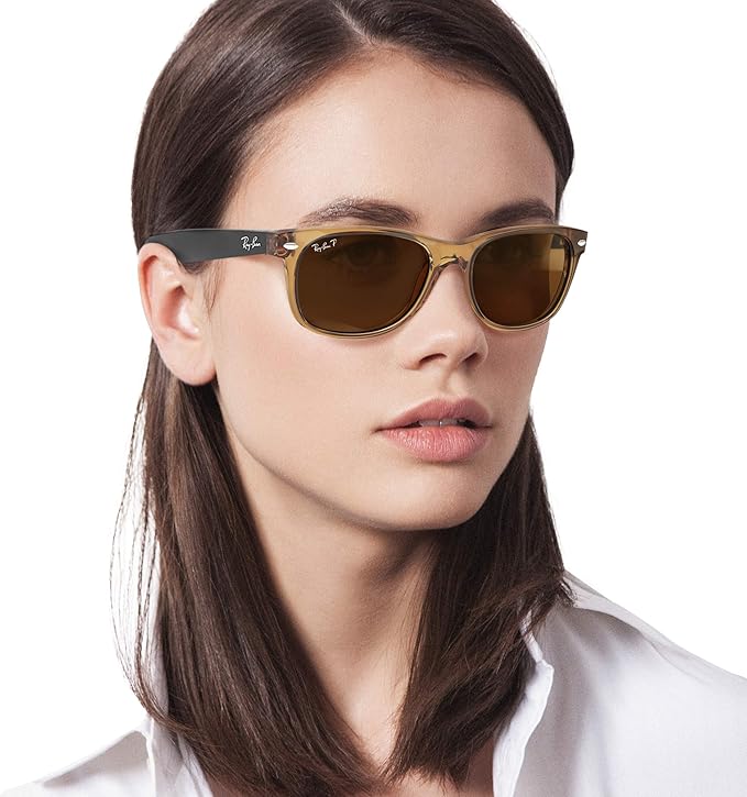 Ray-Ban RB2132 New Wayfarer Polarized Square Sunglasses