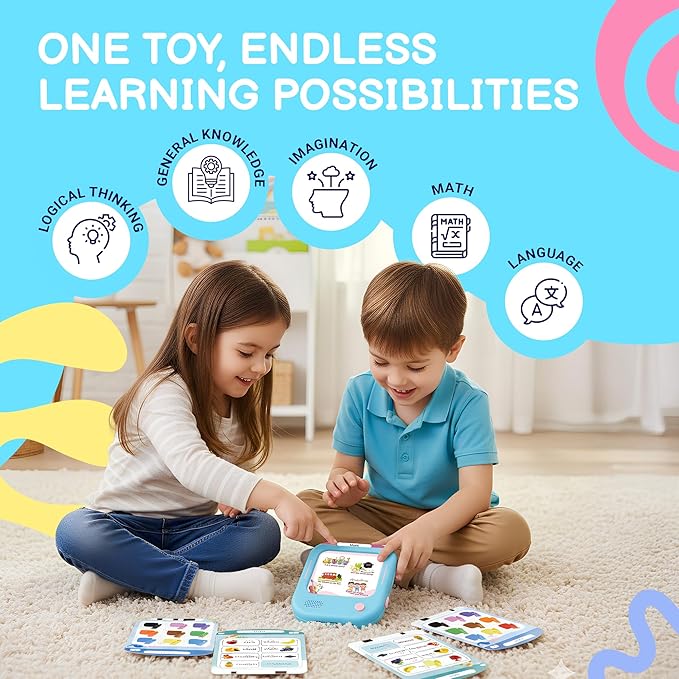 QuTZ Talking Flash Cards, Phonics Flash Cards, Learn to Read with 166 Pages, 29+ Themes, 800+ Words & Fun Facts, 700+ Interactive Games, Toddler Learning Toys for 2-6 Year Old