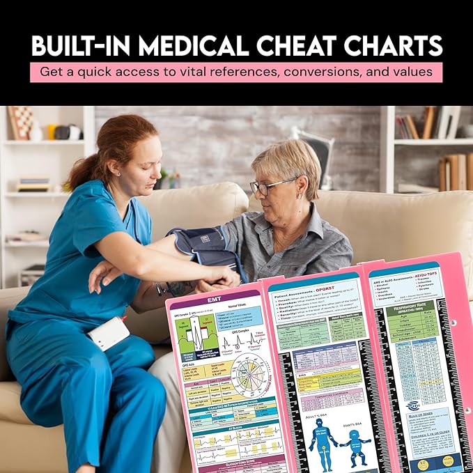 Nursing Clipboard EMT Edition - 3 Layers Aluminum Foldable Nurse Clipboard Nursing Student Essentials - Foldable Clipb oard Nursing Trifold Nursing School Essentials
