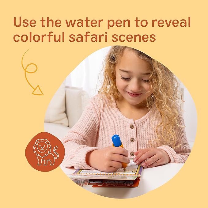 Melissa & Doug On The Go Water Wow! Reusable Water-Reveal Activity Pad - Safari - FSC Certified