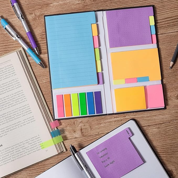 Sticky Notes Set, Tabs, 410 Pack, Divider, School Supplies, Office Supplies, Planner CEO, Sticky Note Dividers Tabs, Book Notes, Bible Sticky Notes