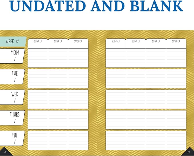 Carson Dellosa Aim High Teacher Planner 2025-2026, Undated 8" x 11" Lesson Plan Book With Stickers, Class Schedule and Weekly Calendar School Supplies, Classroom Must Haves and Homeschool Essentials