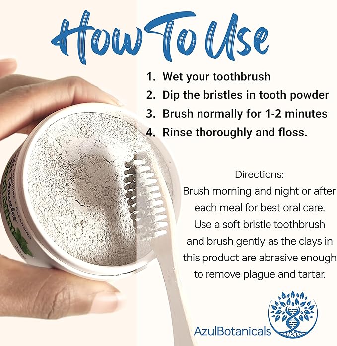 Remineralizing & Cleansing Tooth Powder, Cool Mint. Fluoride Free, SLS Free, Nano Free for Organic Oral Wellness (1 Ounce (Pack of 2), Mint & Bubblegum)