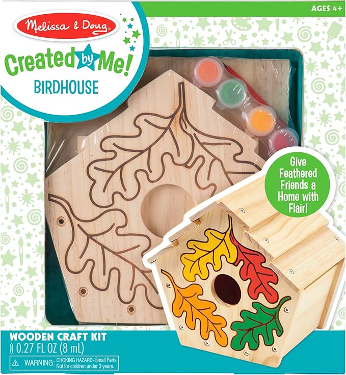 Melissa & Doug Created by Me! Birdhouse Build-Your-Own Wooden Craft Kit