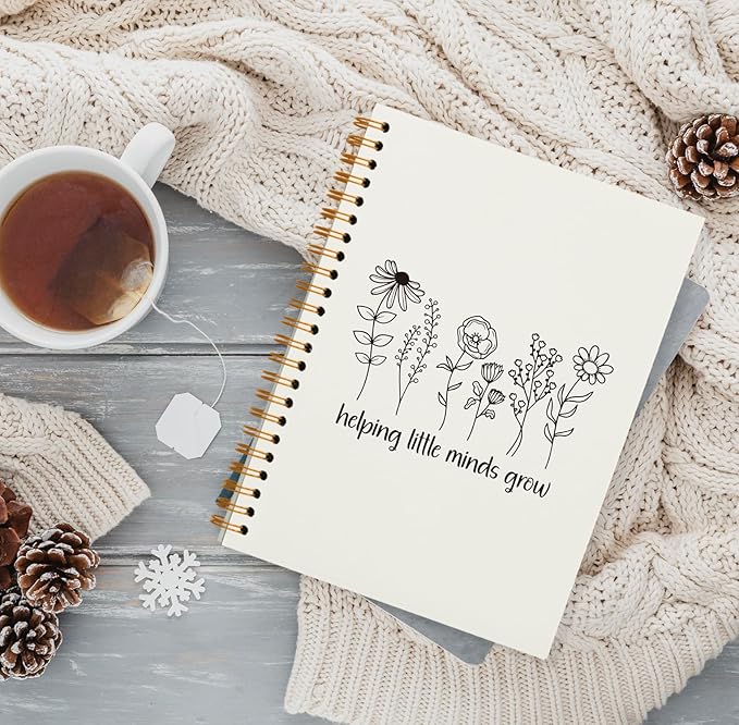 QUICQOD Teacher Notebook, Teacher Grade Book,Teacher Journal, Office Notebook Journal for Work Office School,Appreciation Gift for Teacher,Thank You Gift,Hardcover Spiral Notebook 5.5x8.3