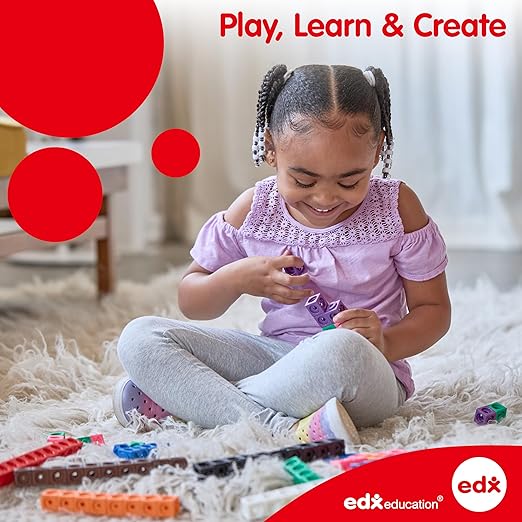 edxeducation Plastic Pattern Blocks | Set of 250 | Math Manipulative for Fractions, Symmetry, Patterning and Creativity | Math Supplies for Classroom