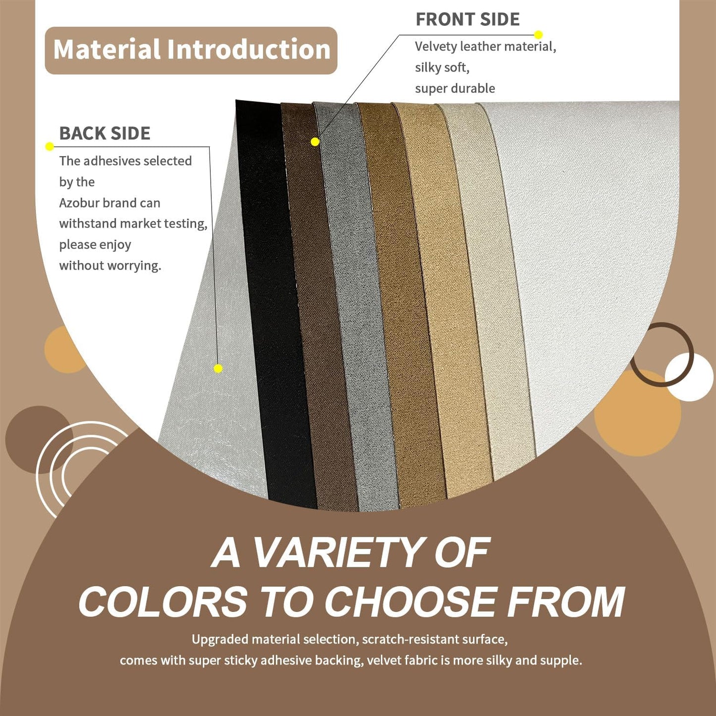 Velvet Repair Patch, Self-Adhesive Flannel Fabric Patch, Multi Colors, Microfiber Patch，Can be Used to Patch Sofas, Car Seats, Handbags, Jacket Holes and Tears (Khaki)
