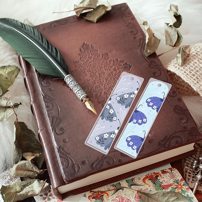 100 Pieces Bookmark Laminating Pouches 2x6 Hot Laminator Sleeves 5 Mil Photo Booth Frames for Book Lovers Nature Lovers (100, 2x6 Inch)