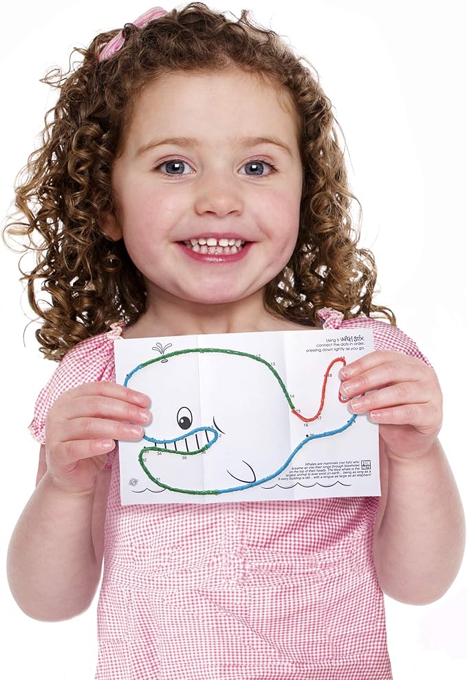 WikkiStix Assorted Fun Favors, Pack of 50. Arts and Crafts, Non Toxic, Waxed Yarn. Made in The USA. 8 Wikki Stix + Fun Playsheet. Manipulative Toys Used in The Classroom, at Home and While Traveling.