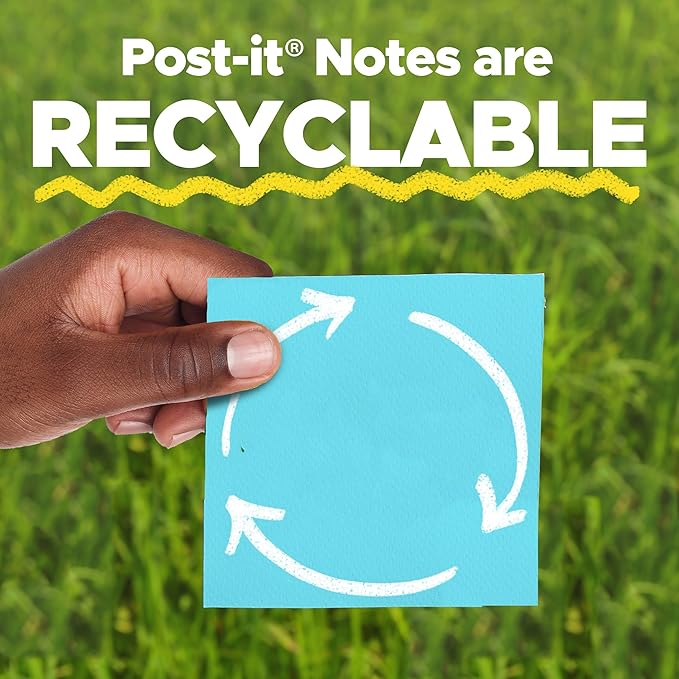 Post-it Super Sticky Notes Value Pack, 24 Pads, Convenient School Bus Carry and Storage Case, 2X The Sticking Power, 3x3 in, Bright Colors (Orange, Pink, Blue, Green, Yellow), Recyclable (654-24SSBUS)