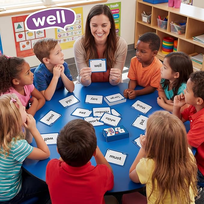 Torlam Sight Words Flash Cards for Kids Kindergarten,Learn to Read Digraphs CVC Blends Long Vowel Sounds Spelling Reading Phonics Games for 4-6 Years, Site Words Classroom Homeschool