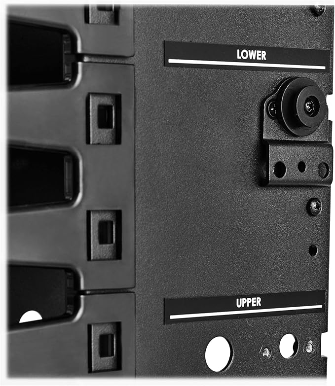 Tripp Lite Vertical Cable Manager, High-Capacity Deep Double Finger Duct, Front-Facing Cover, Four 3.5 feet Tall Sections, 12 inch Wide x 11.4 inch Depth, Black, 5-Year Warranty (SRCABLEVRT12HD2)