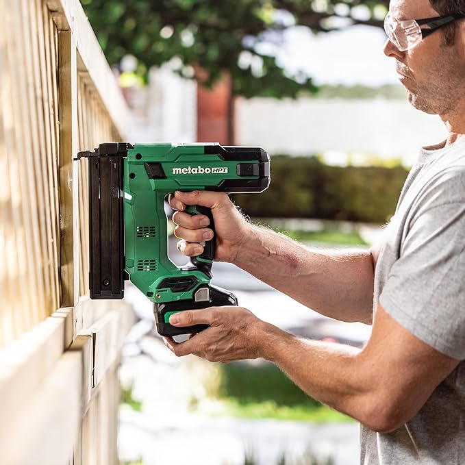 Metabo HPT 18V MultiVolt Cordless Narrow Crown Stapler Kit, 18 Gauge 1-1/2" Stapler with Power Tool 2.0Ah Lithium Ion Battery, Drives 1/2" to 1-1/2" Staples, 5-Year Warranty, N1804DB