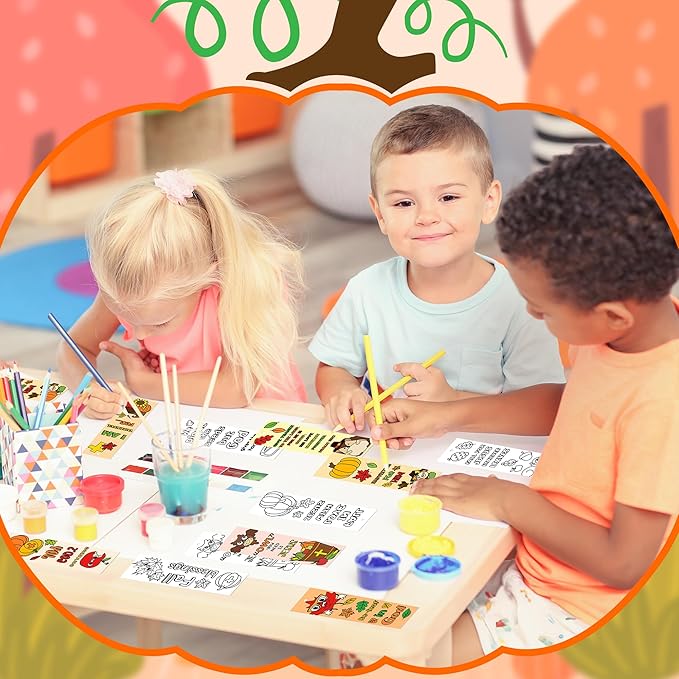 Fall Color Your Own Bookmarks for Kids - 120Pcs Religious Theme DIY Coloring Blank Bookmark Christian Classroom Art Craft Supplies for Teachers Students Gift Party Sunday School Reward Goodie Fillers