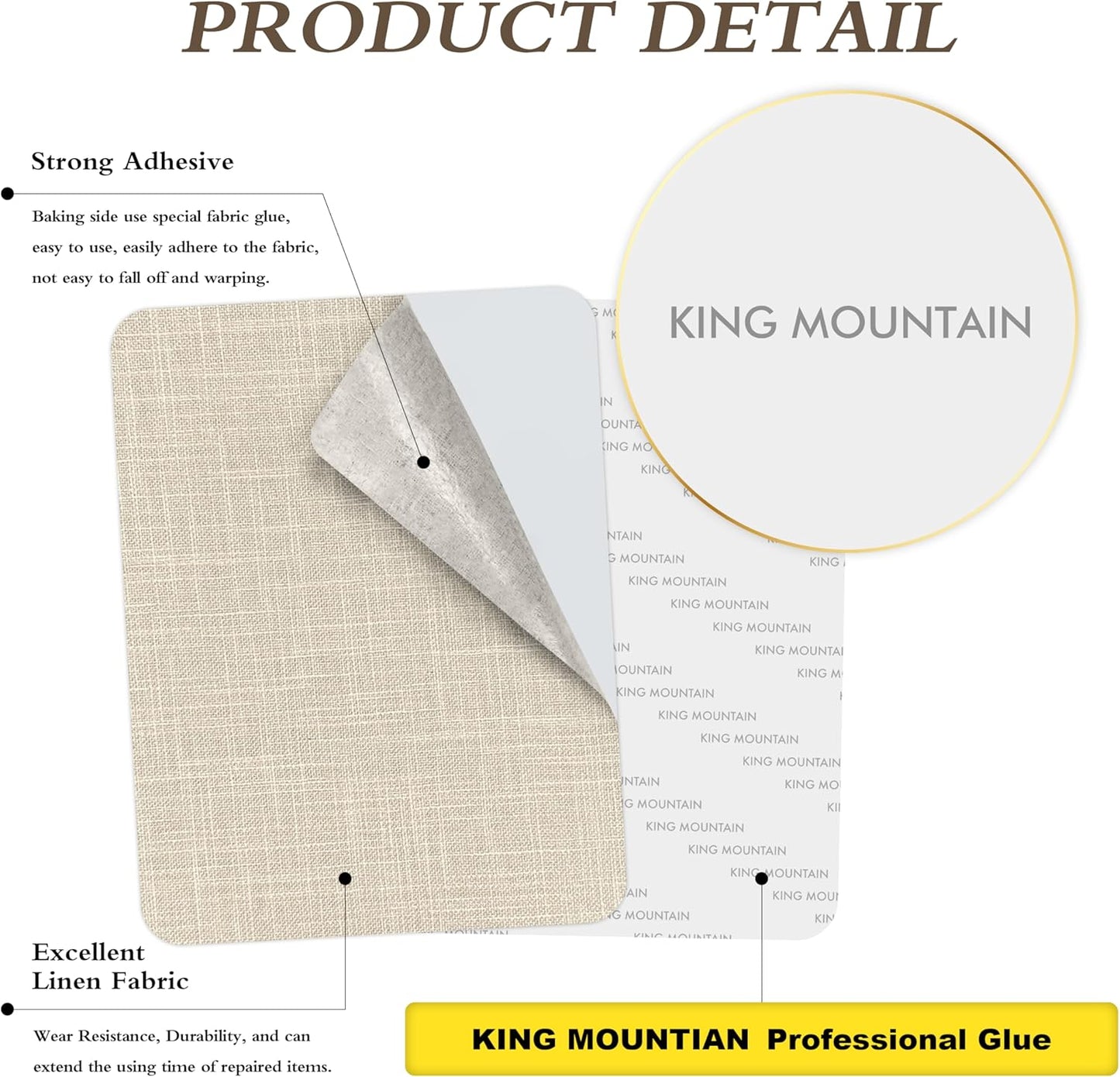 Fine Linen Repair Patches,Self-Adhesive Linen Fabric Patches,8X11 inch 2 PCS,Multi Color, Can be Used for Linen Sofa Repair and Linen Clothes Repair(8" x 11"-2PCS,Cream-Gray 2.0)