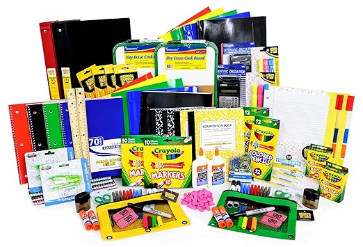School Supply Boxes | Mega Bundle (1 Box) | Back to School Essentials Kit for Students & Teachers | Includes All of Your Back-to-School Needs for All Classes