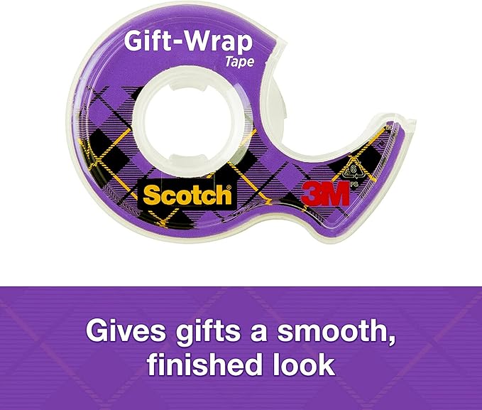 Scotch Gift Wrap Tape, Invisible, 0.75 in. x 650 in., 1 Tape Rolls With Dispensers