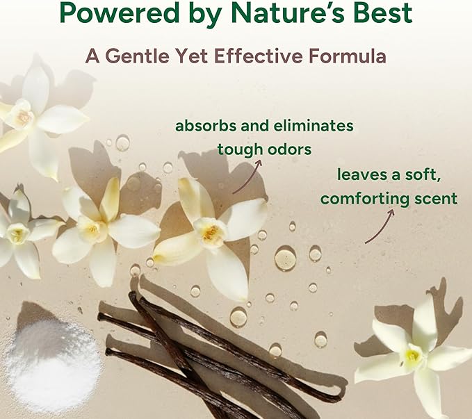 Good Natured Brand | Carpet Deodorizer & Freshener Powder | 31 oz Pet Odor Eliminator for Strong Odor & Pet Urine | Fresh Natural Vanilla Cream Scent | Safe for Homes with Pets