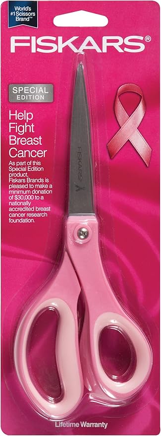 Fiskars 8 Inch Breast Cancer Awareness Scissors