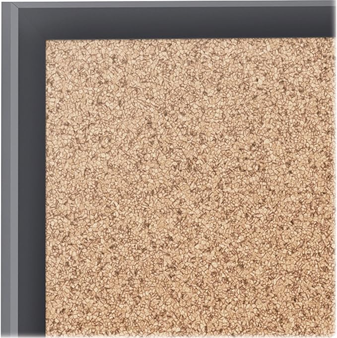 Quartet Cork Board, Bulletin Board, 6' x 4' Corkboard, Black Frame (2307B)