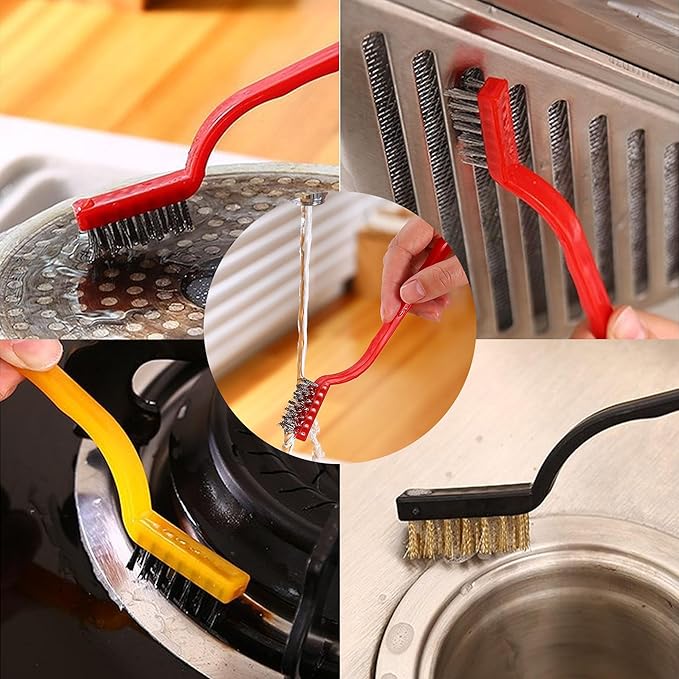 9-Piece Window Track Hard Bristle Gap Cleaning Brush Set, Multi-Purpose Household Cleaning Tool for Cleaning Kitchen, Cups, Bathroom, Window Tracks, Corners and Small Spaces
