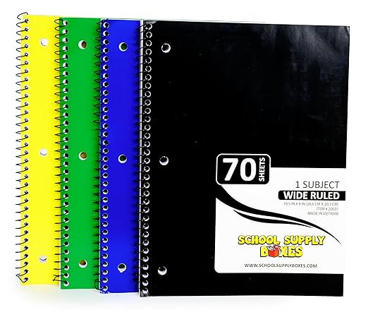 School Supply Boxes | Elementary Writing Bundle (1 Box) | Back to School Essentials Kit for Students & Teachers | Includes Wide-Ruled Filler Paper, Wide-Ruled Notebooks, 12 ct. Pens, & More