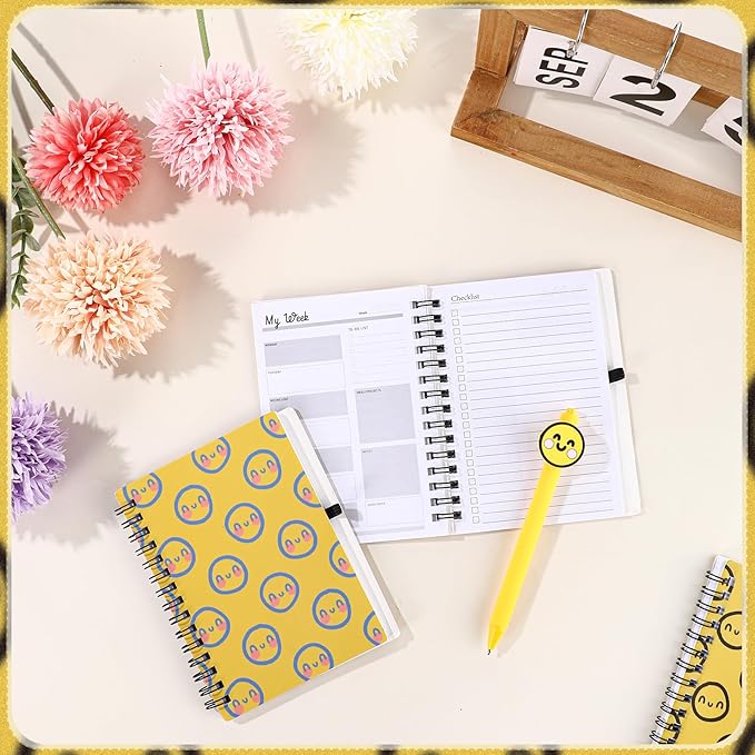 48 Pcs Inspirational Notebooks Bulk Coworker Positive Spiral Notebook Party Favors A6 Journal with Ballpoint Pen Classroom Office Appreciation Gift