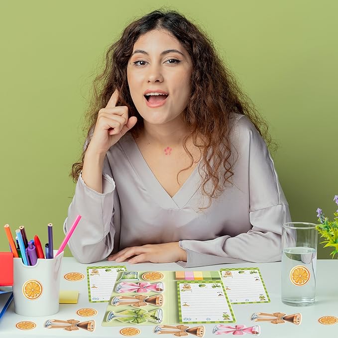 B1ykin Cute Sticky Notes Set - I Like It Dirty Self-Stick Notes Pad, 550 Sheets Writing Memo Pages Sticky Notepad for Teacher Appreciation Gifts, School Office Party Favors Supplies (Martini)