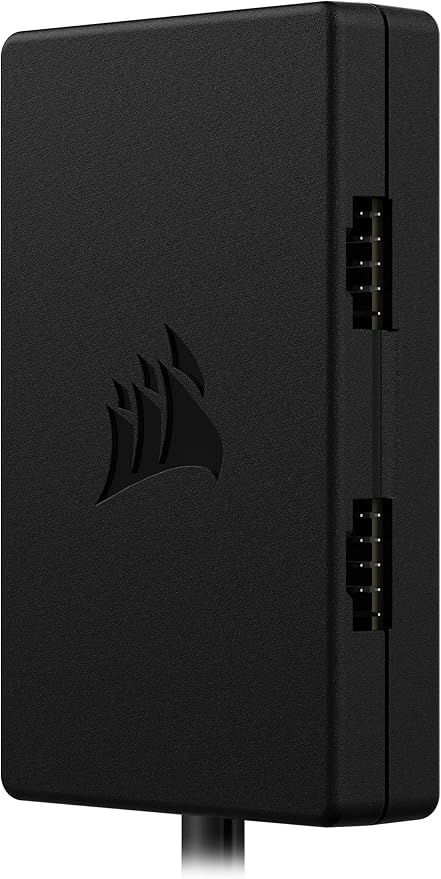 Corsair Internal 4-Port USB 2.0 Hub - 4X 9-Pin USB 2.0 Ports - Easy Magnetic Installation - Compatible with Most Intel® and AMD® Motherboards - Black