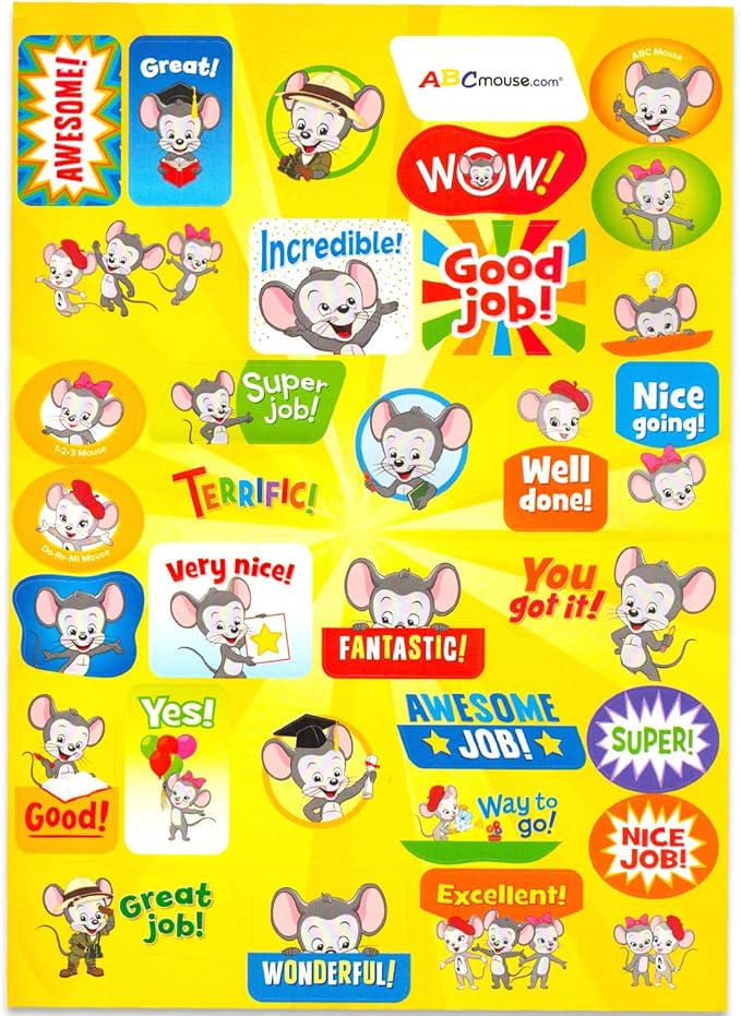 Bulk ABC Mouse Workbook Set - 6 Activity Book Bundle Letters Phonics, Sight Words, Scissor Skills, Shapes, Ages 3 4 5 6 Pre-K Kindergarten Educational Learning