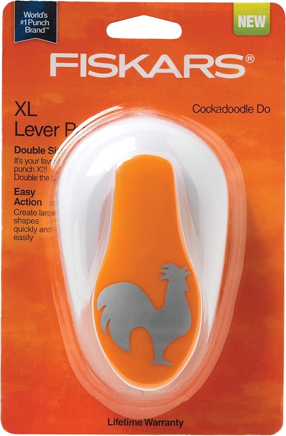 Fiskars X-Large Lever Punch, Cockadoodle Do