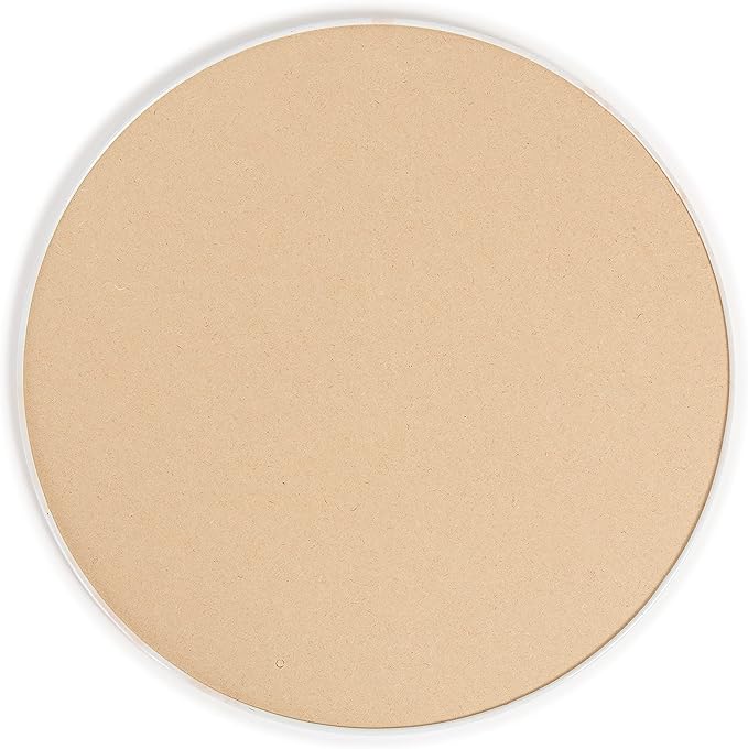 U Brands Magnetic Round Coral Marble Dry Erase Board White Board, Includes Marker, 12” Diameter