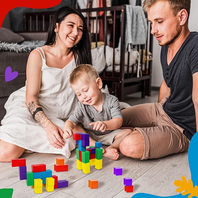 Magnetic Blocks, Magnetic Cubes Educational Toys, Original Award Winning Magnetic Building Blocks for Kids, 40 Pieces Colorful Autism Toys Magic Cube Sensory Toys for Kids
