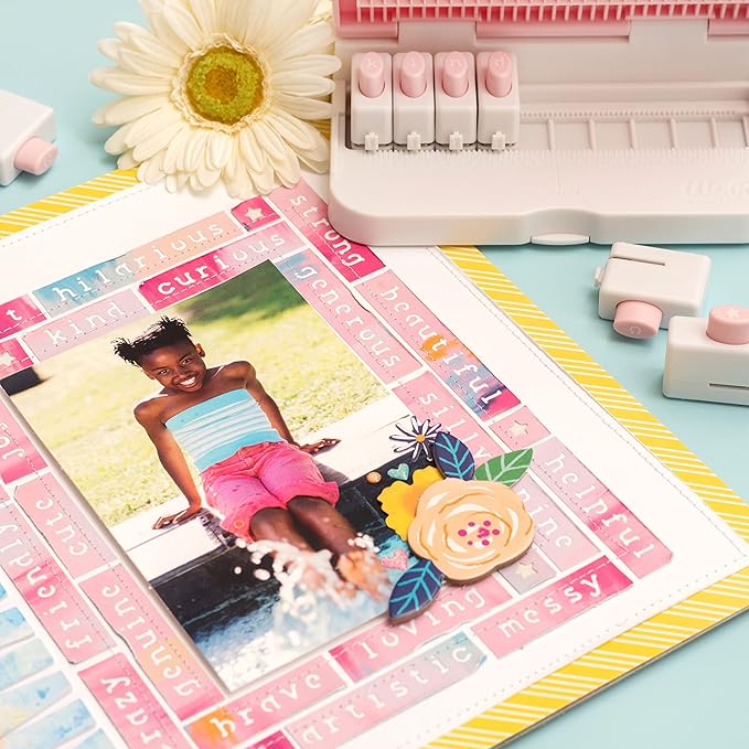 We R Memory Keepers Alphabet Punch Board Lower Case, Create Custom DIY Crafting Projects, Banners, Signs, Cards, Scrapbooking, Journaling, Printmaking