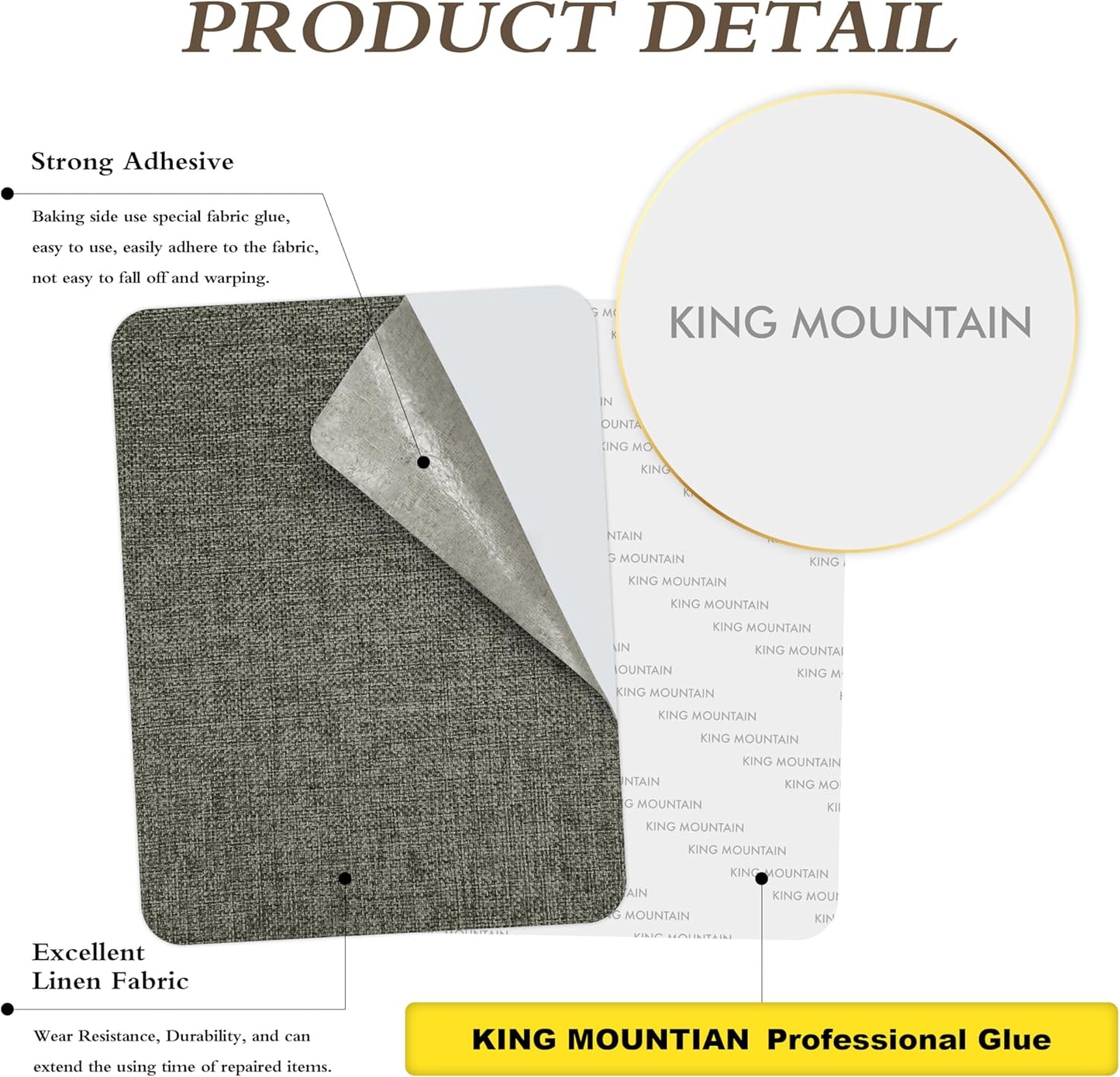 Coarse Linen Repair Patches, Self-Adhesive Linen Fabric Patches, 8X11 inch Extra Size, Multi Color, Can be Used for Linen Sofa Repair and Linen Clothes Repair(8" x 11",Dark Grey 1.0)