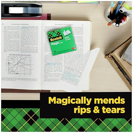 Scotch Magic Tape, Invisible, Home Office Supplies and Back to School Supplies for College and Classrooms, 1 Roll