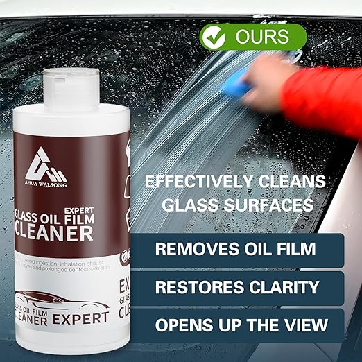 Glass Polish 100ml Cerium Oxide Glass Polishing Solution for Removing Oil Film, Water Spots, Eddies, Glass Water Stains, Wiper Marks on The Glass Surface, Restoring clearity (White, 100ml)