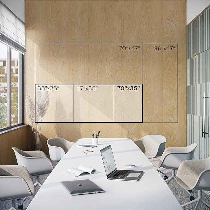 U Brands Glass Dry Erase Board, 36" x 72", White Frosted Surface With Silver Grommets, Includes Marker With Built-In Eraser
